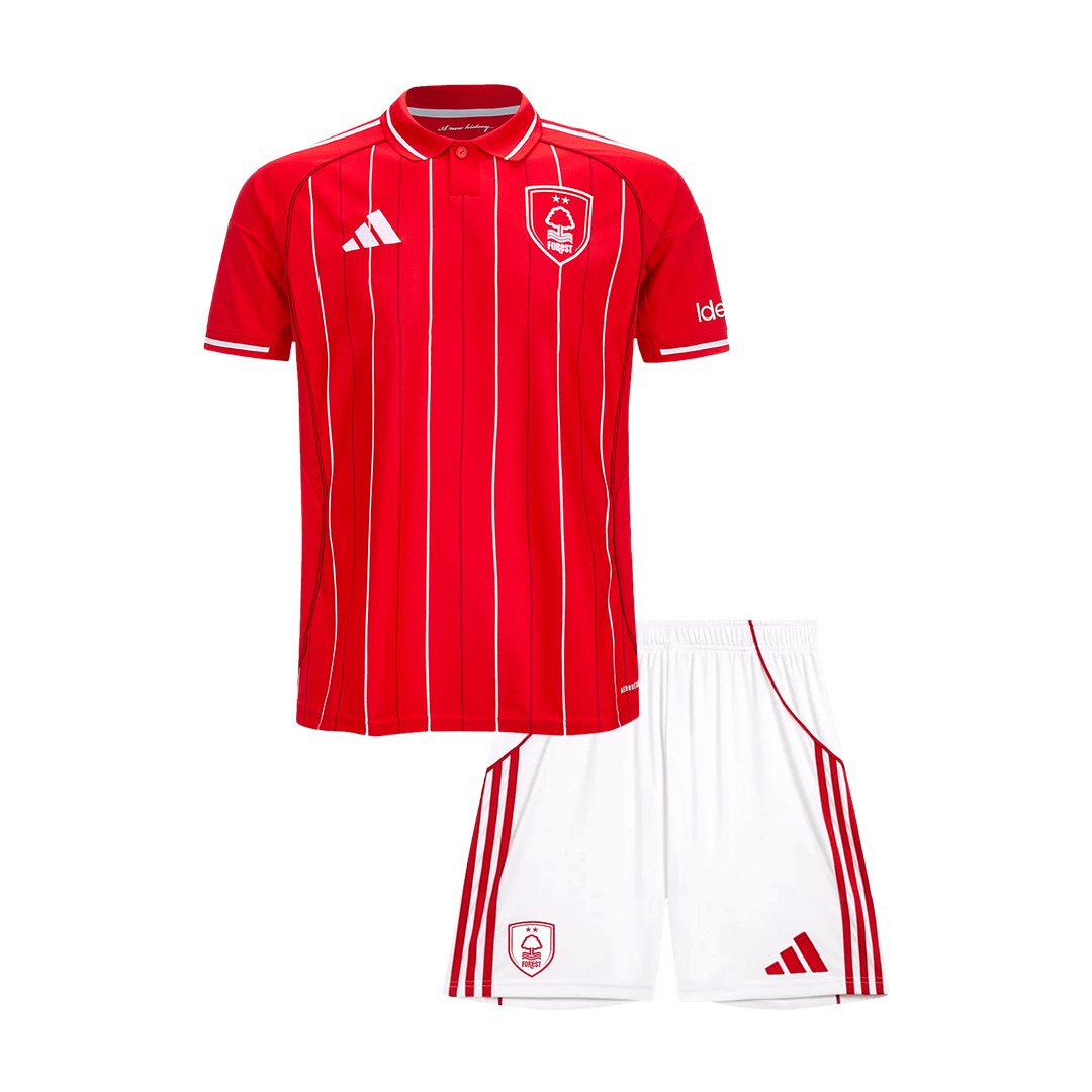 Kid's Nottingham Forest Home Soccer Jersey Kit(Jersey+Shorts) 2025/26
