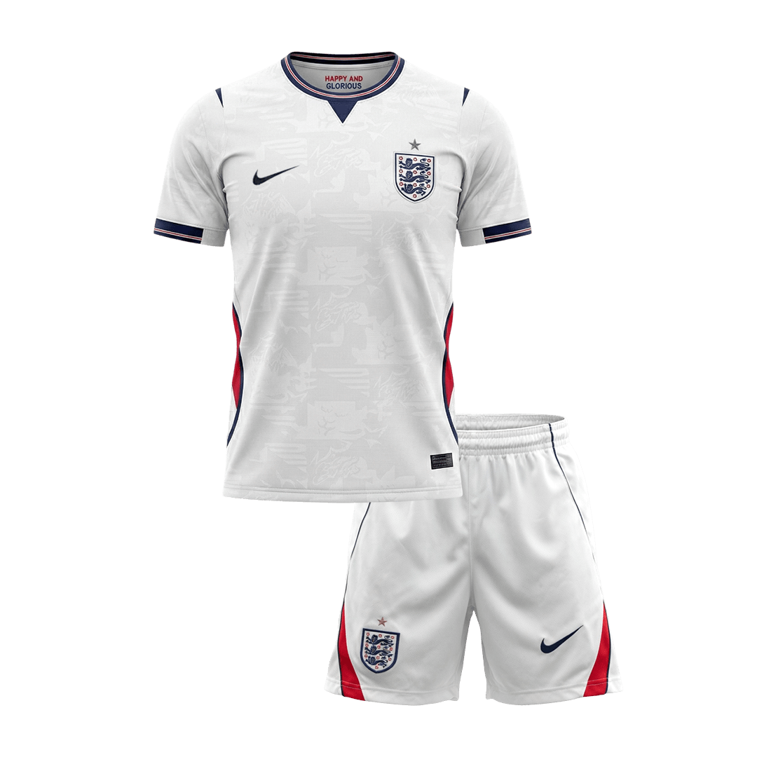 Kid's England Home Soccer Jersey Kit(Jersey+Shorts) 2026