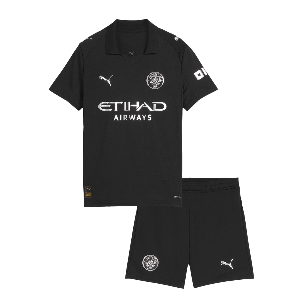 Kid's Manchester City Away Soccer Jersey Kit(Jersey+Shorts) 2025/26