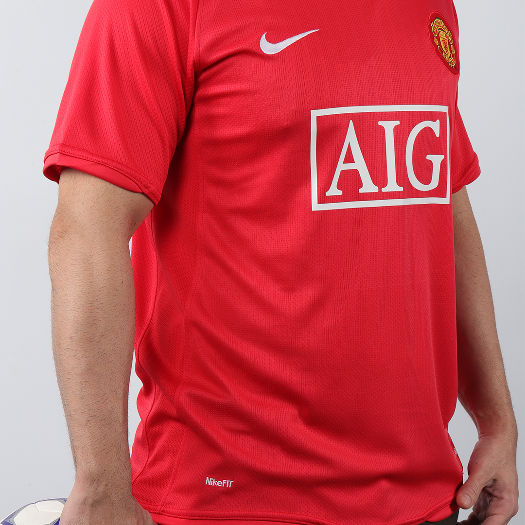 Retro 2007/08 Manchester United Home Soccer Jersey - Image 3