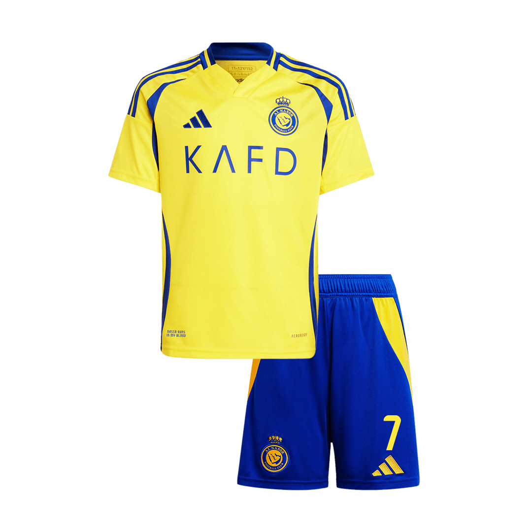 Kid's RONALDO #7 Al Nassr Home Soccer Jersey Kit(Jersey+Shorts) 2024/25 - Image 2