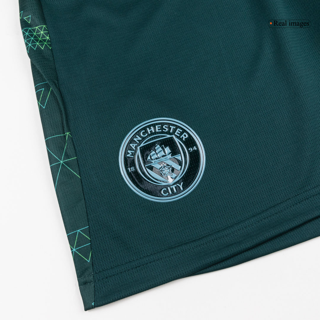 Manchester City Fourth Away Soccer Jersey Kit(Jersey+Shorts) 2025/26 - Image 13