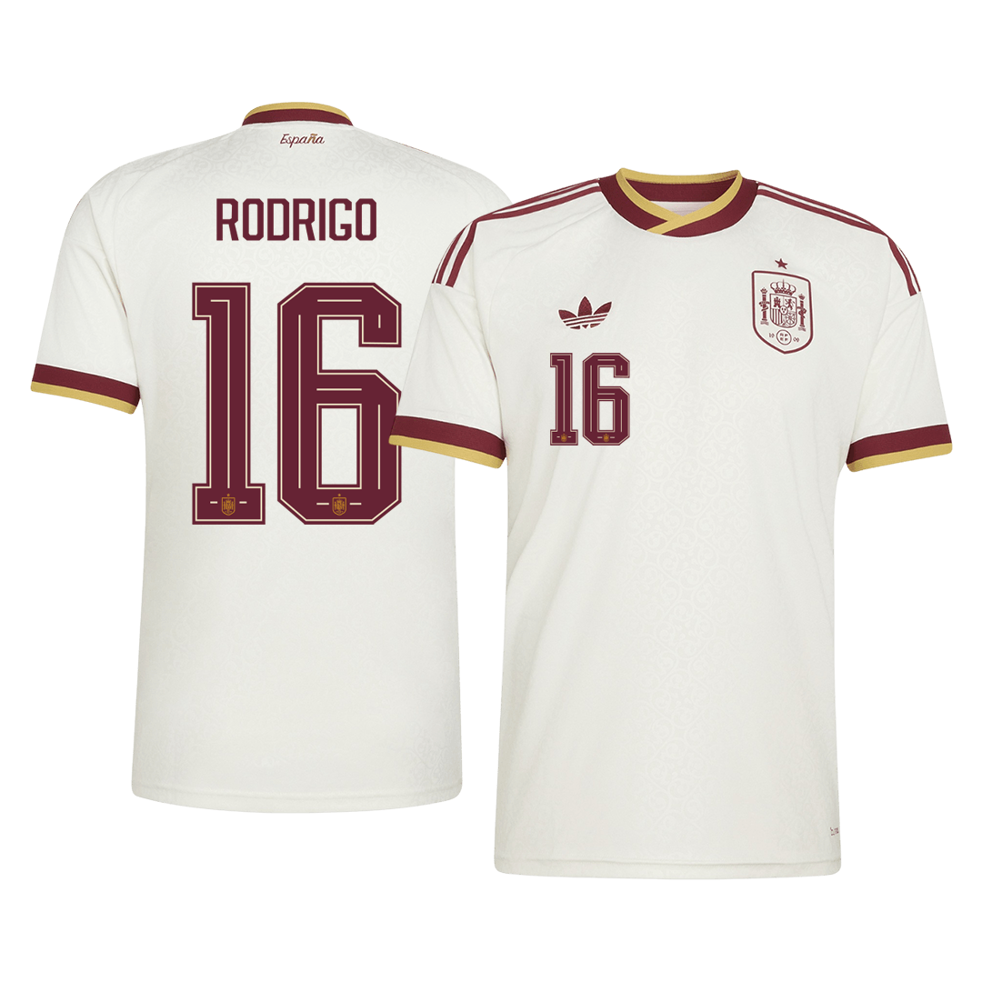 RODRIGO #16 Spain Away Soccer Jersey 2026