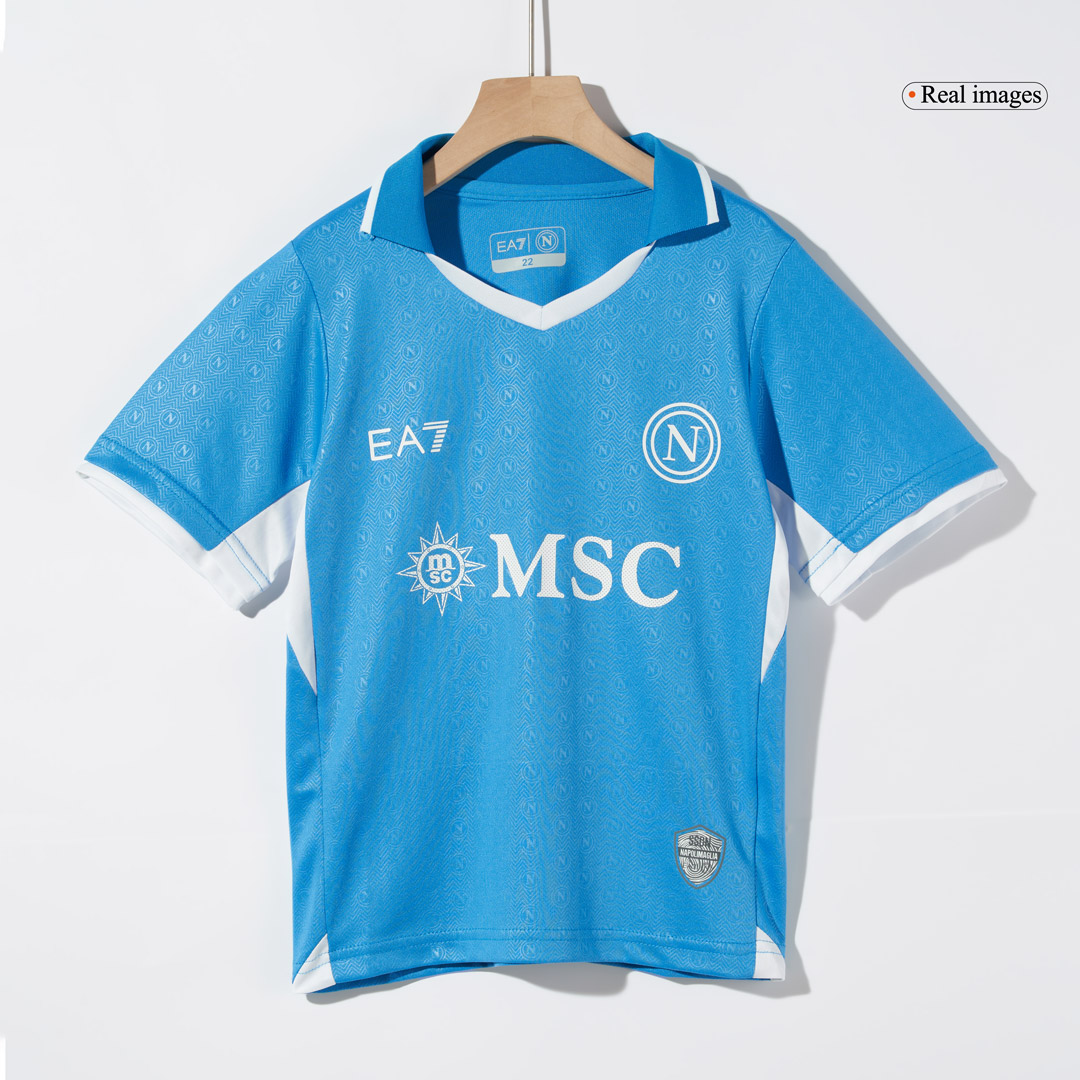 Kid's Napoli Home Soccer Jersey Kit(Jersey+Shorts) 2024/25 - Image 4