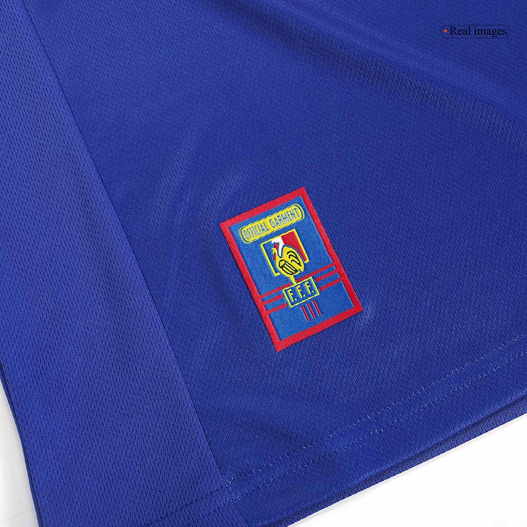Retro ZIDANE #10 1998 France Home Soccer Jersey - Image 8