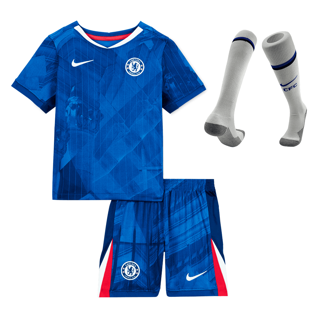 Kid's Chelsea Home Soccer Jersey Kit(Jersey+Shorts+Socks) 2025/26