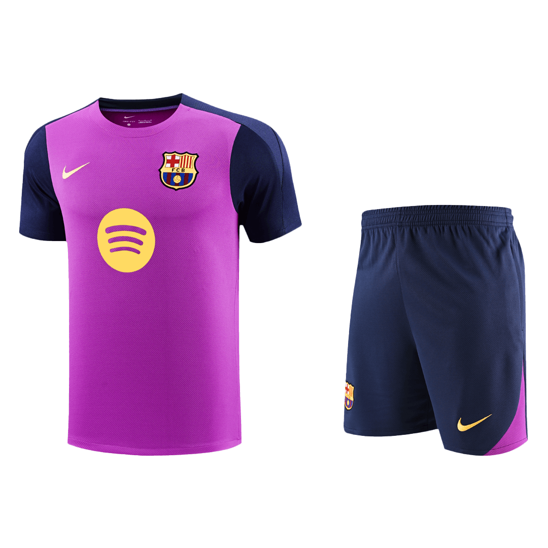 Barcelona Pre-Match Soccer Jersey Kit(Jersey+Shorts) 2025/26 - Image 2