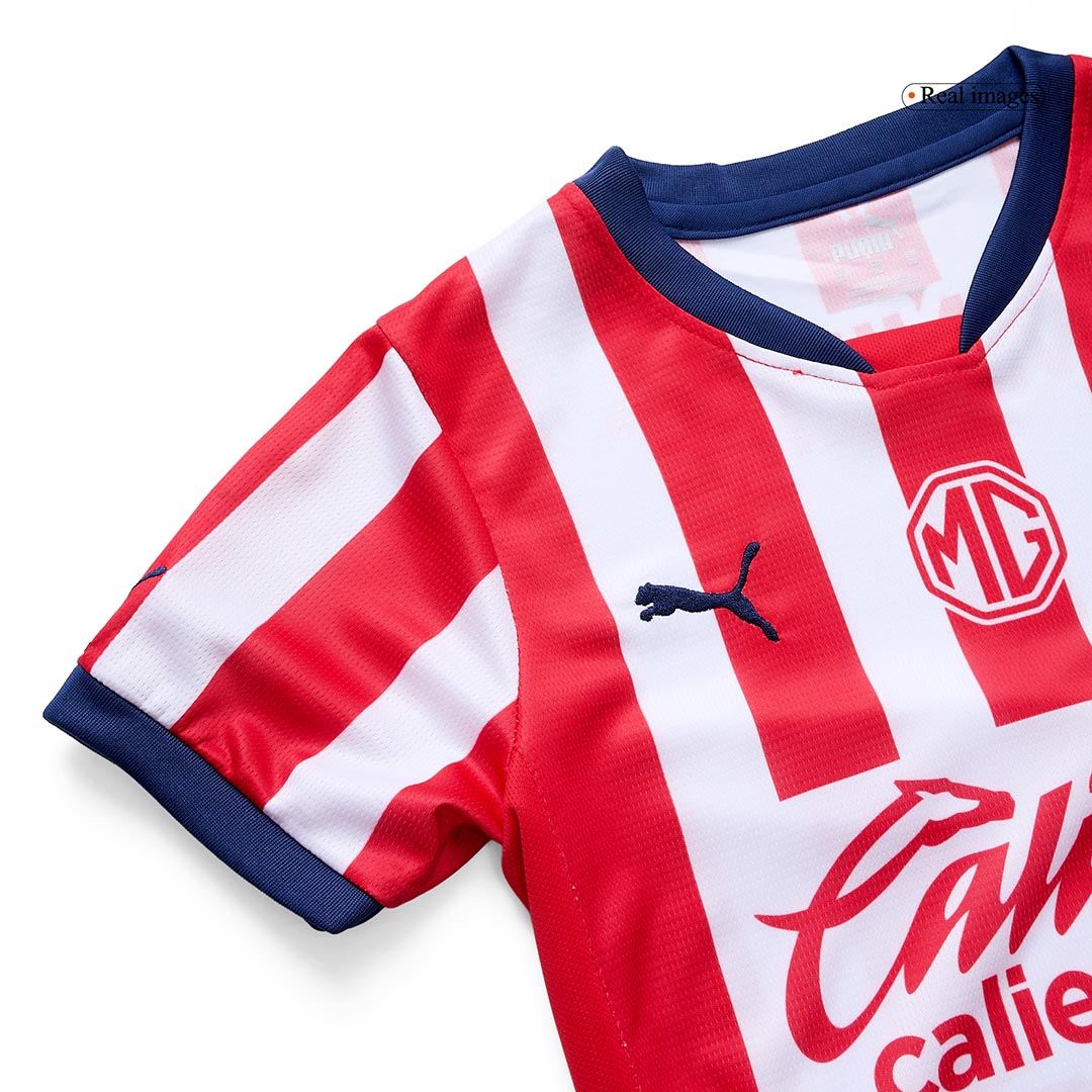 Kid's Chivas Home Soccer Jersey Kit(Jersey+Shorts) 2024/25 - Image 7