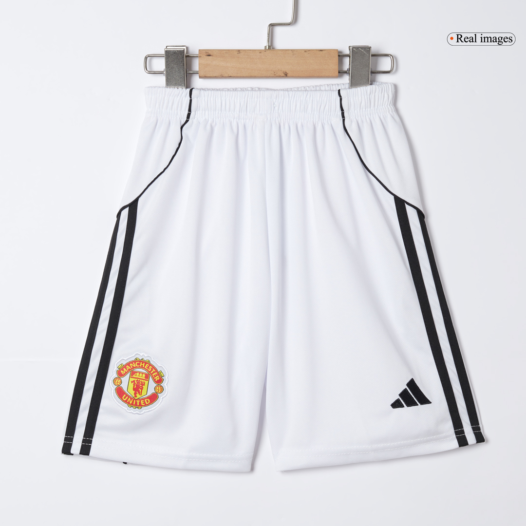 Kid's Manchester United Home Soccer Jersey Kit(Jersey+Shorts+Socks) 2025/26 - Image 5