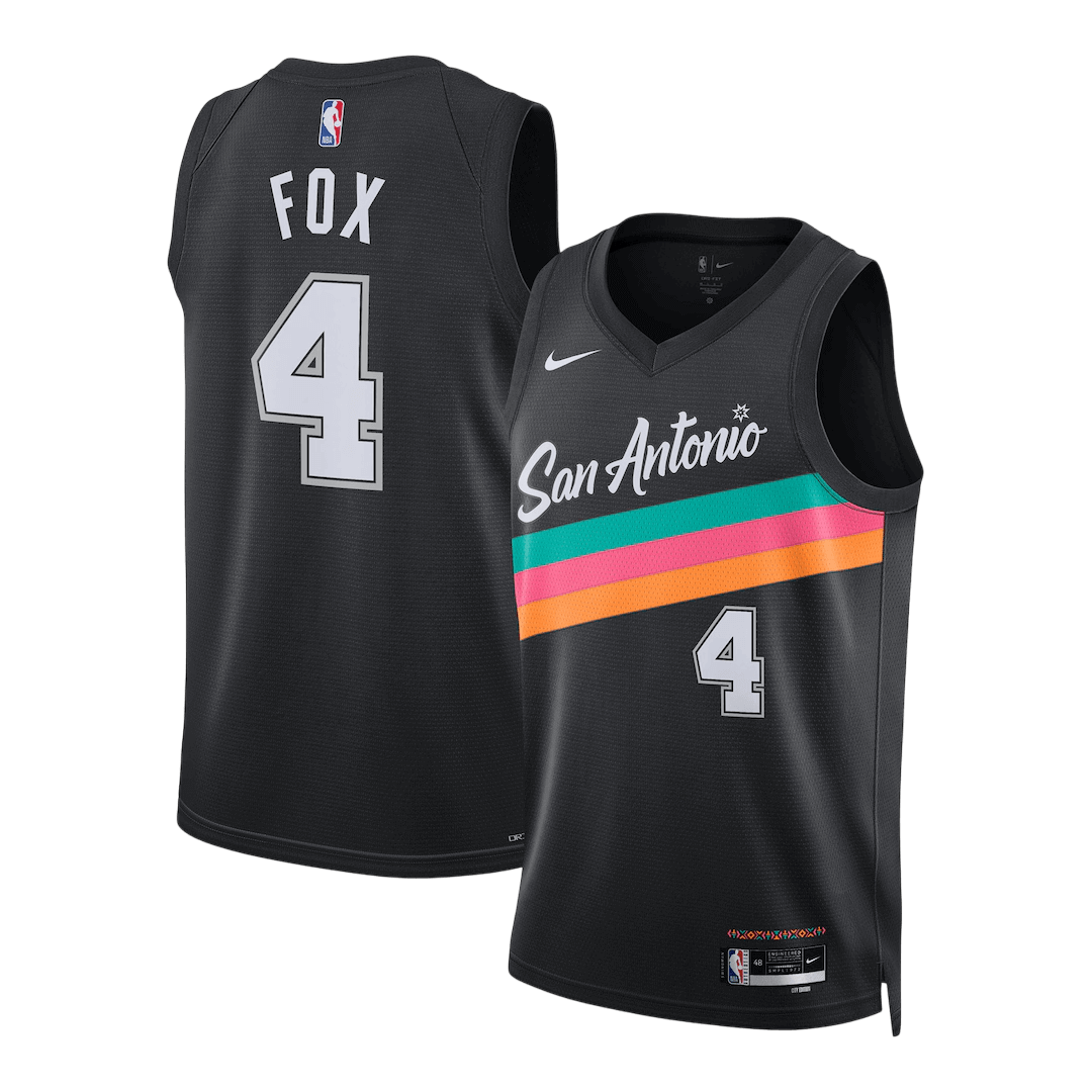 San Antonio Spurs Fox #4 2025/26 Swingman NBA Jersey - City Edition