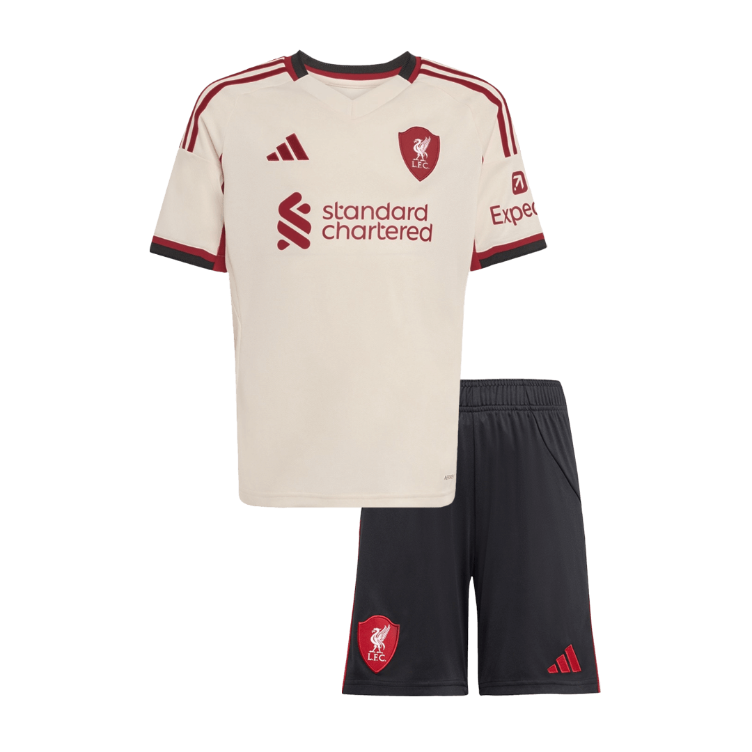 Kid's Liverpool Away Soccer Jersey Kit(Jersey+Shorts) 2025/26
