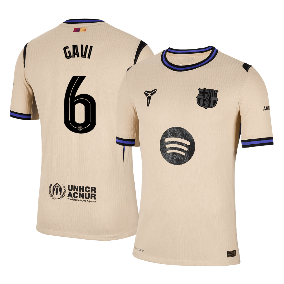 GAVI #6 Barcelona Away Soccer Jersey 2025/26 - UCL Player Version
