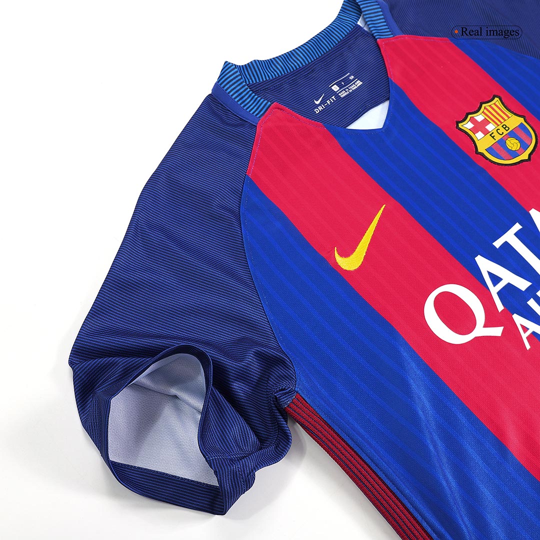 Retro 2016/17 Barcelona Home Soccer Jersey - Image 7