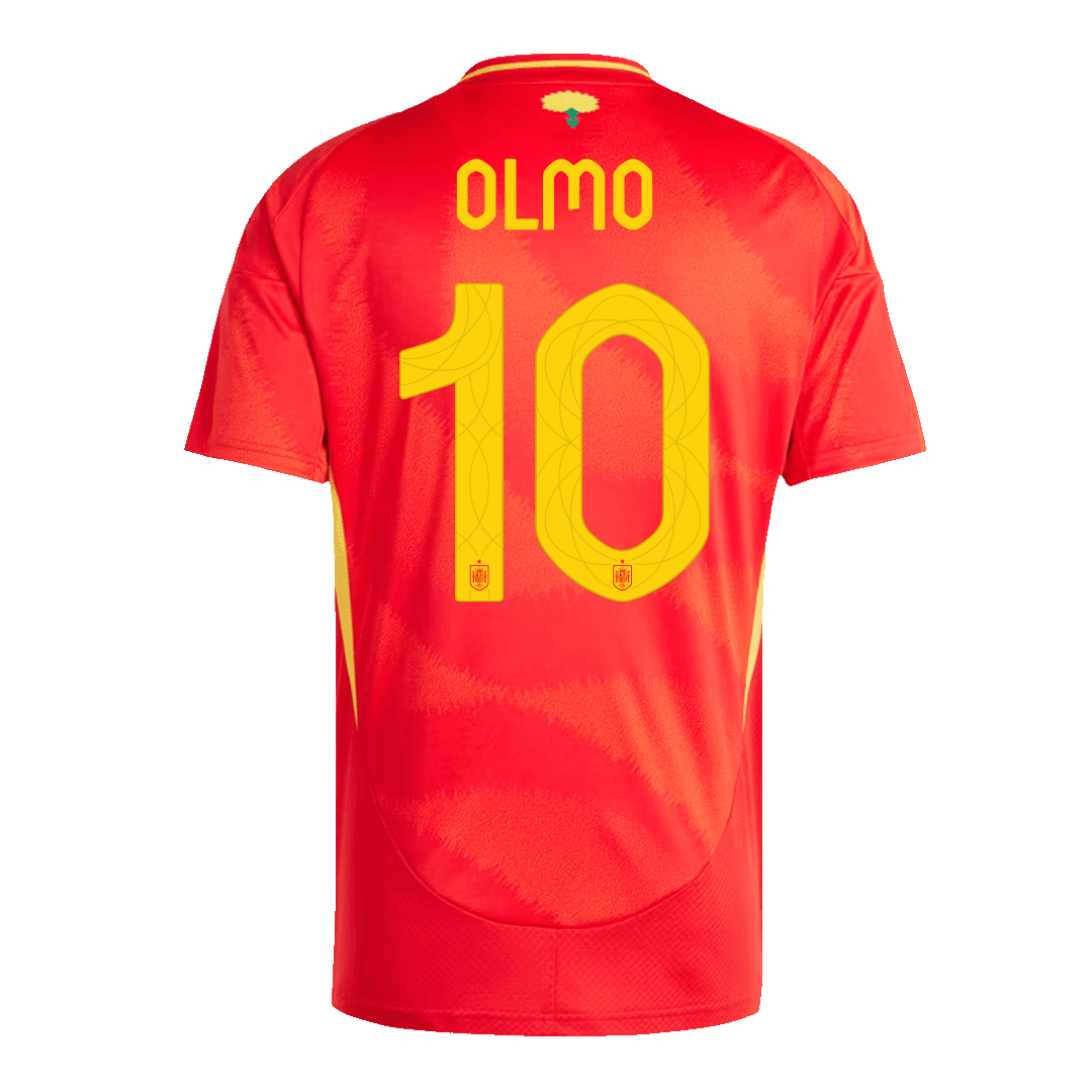 OLMO #10 Spain Home Soccer Jersey Euro 2024 - Image 3