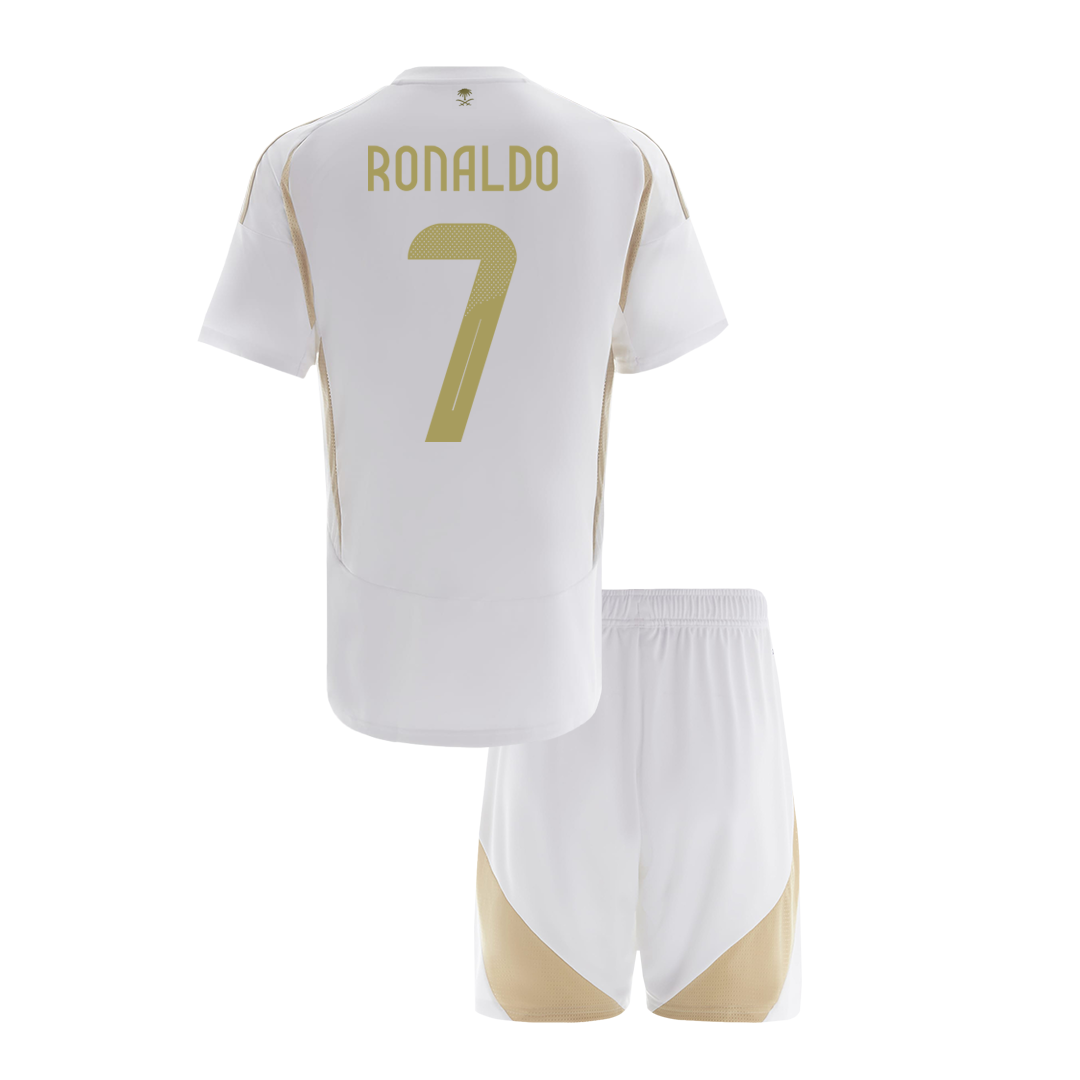 Kid's RONALDO #7 Al Nassr Third Away Soccer Jersey Kit(Jersey+Shorts) 2024/25