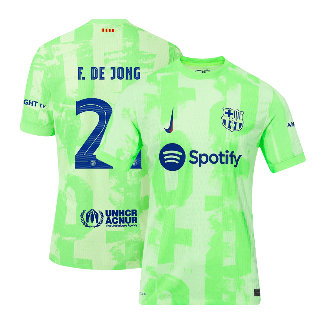 F.DE JONG #21 Barcelona Third Away Soccer Jersey 2024/25 - UCL Player Version