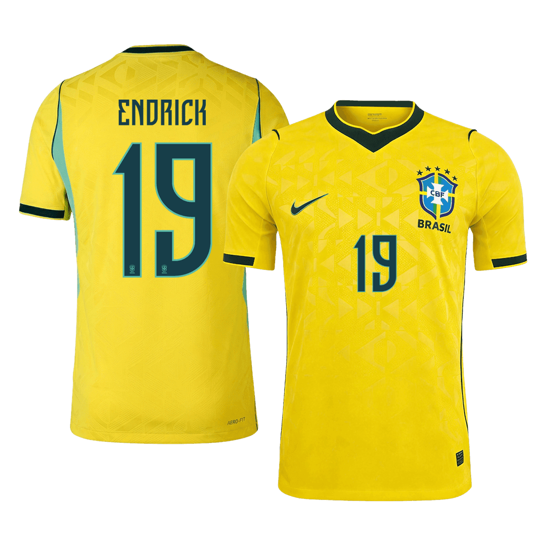 ENDRICK #19 Brazil Home Soccer Jersey 2026 Player Version