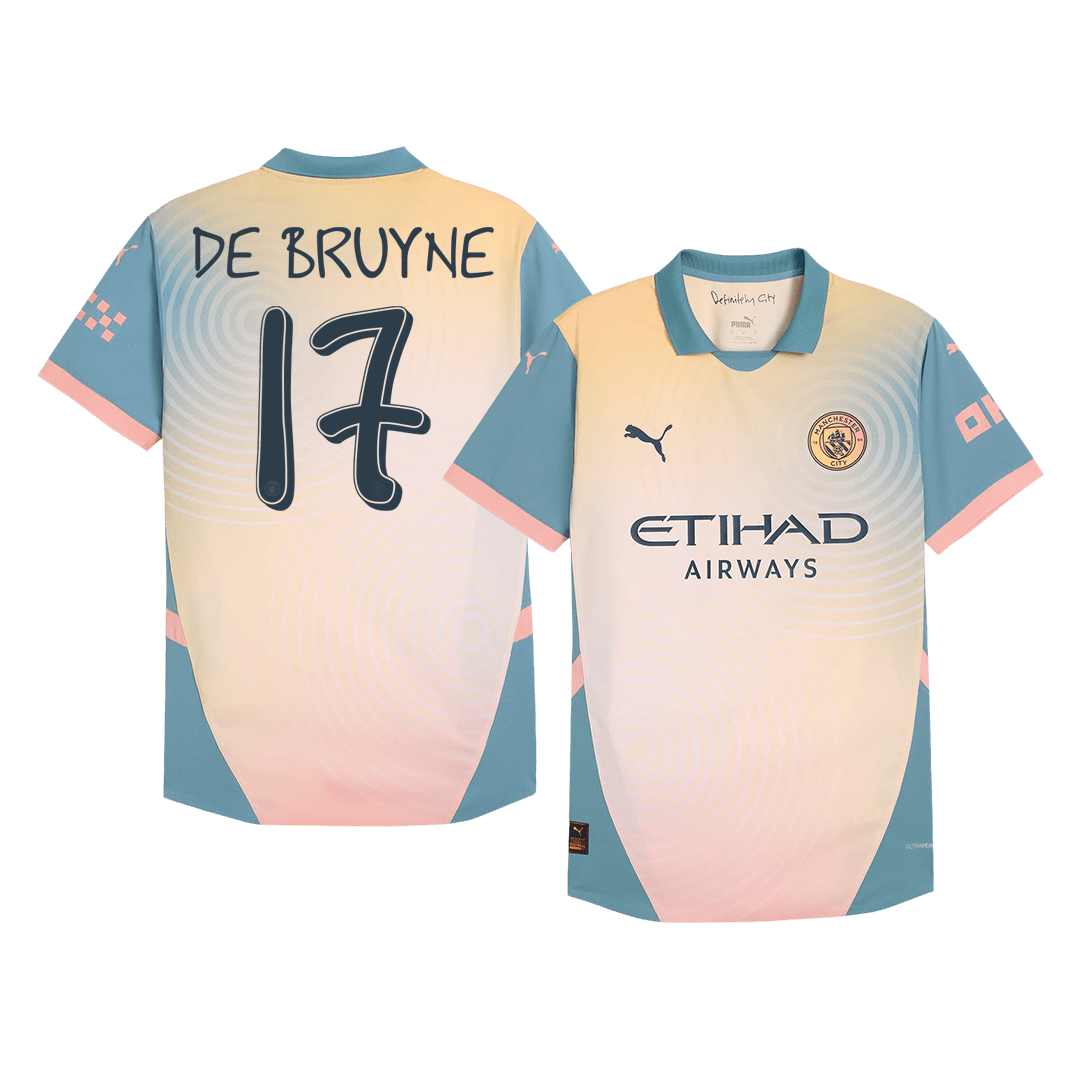 DE BRUYNE #17 Manchester City Fourth Away Soccer Jersey 2024/25 Player Version