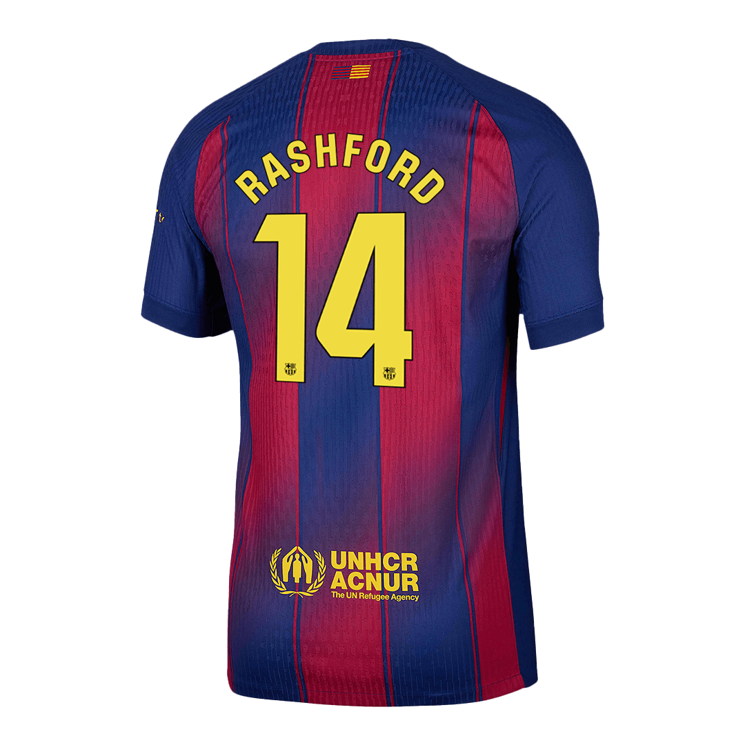 RASHFORD #14 Barcelona Home Soccer Jersey 2025/26 Player Version - Image 3