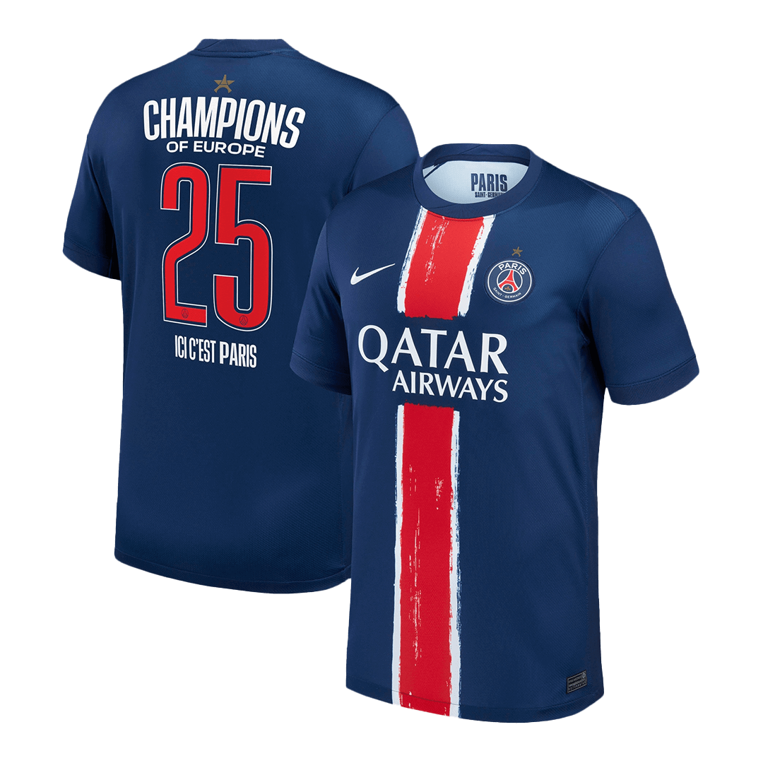 CHAMPIONS #25 PSG
Home Soccer Jersey 2024/25 - CHAMPIONS OF EUROPE