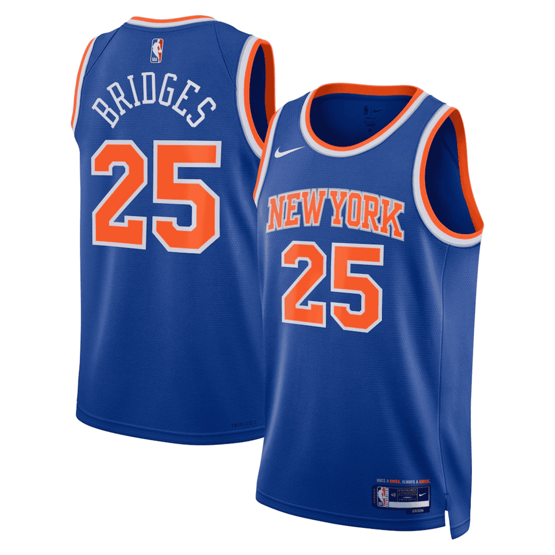 New York Knicks BRIDGES #25 Swingman NBA Jersey - Icon Edition