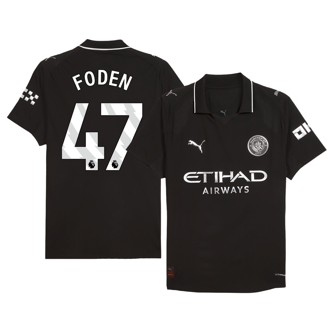 FODEN #47 Manchester City Away Soccer Jersey 2025/26 Player Version