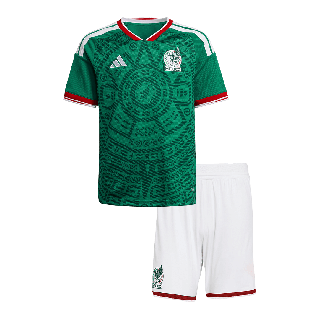 Kid's Mexico Home Soccer Jersey Kit(Jersey+Shorts) 2025/26