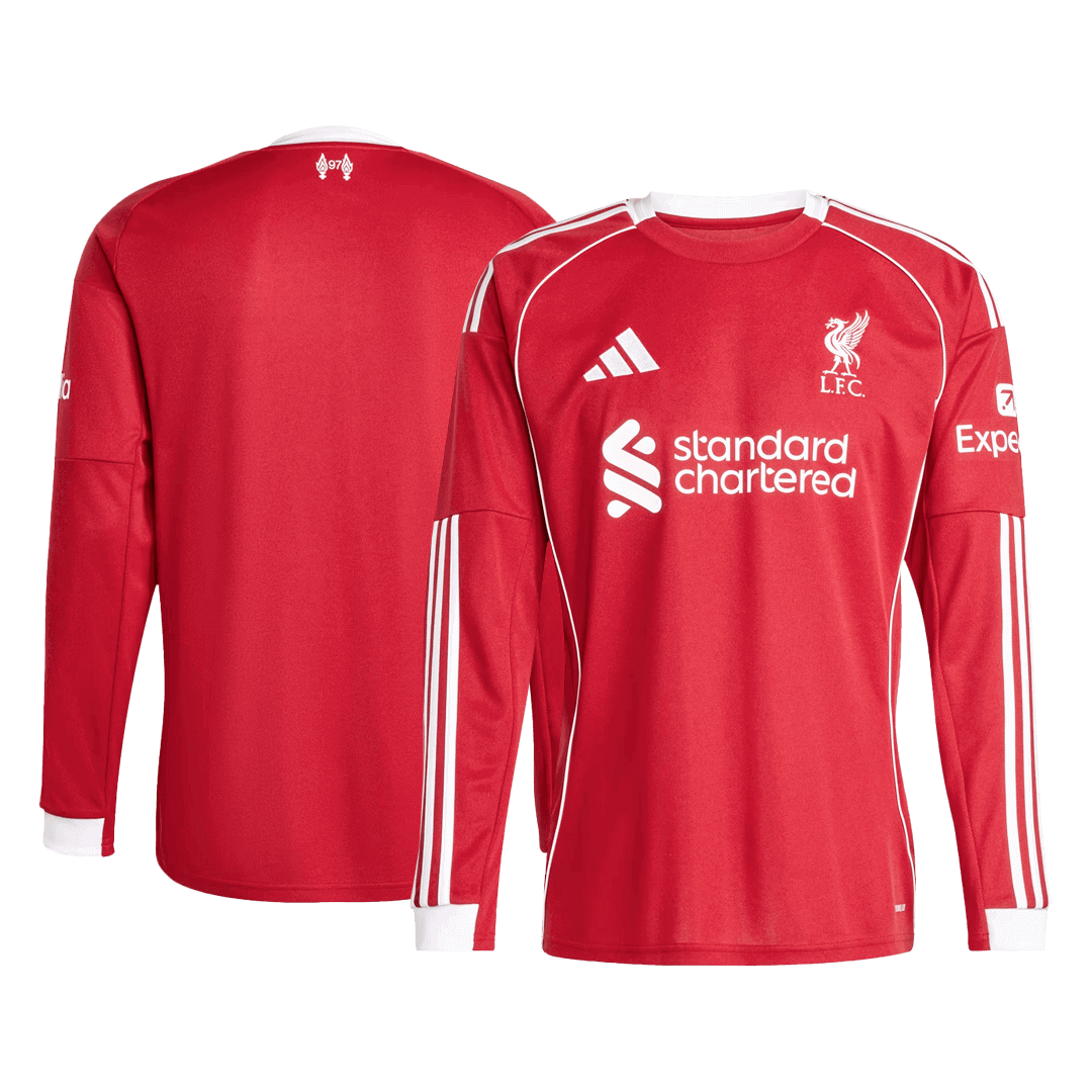 Liverpool Home Long Sleeve Soccer Jersey 2025/26 - Image 3