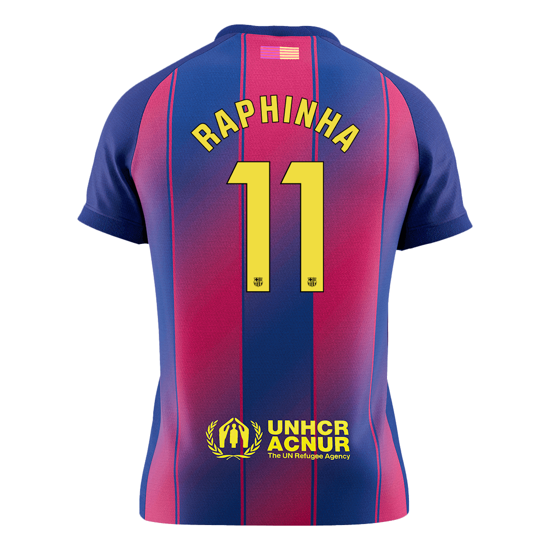RAPHINHA #11 Barcelona Home Soccer Jersey 2025/26 - Image 2