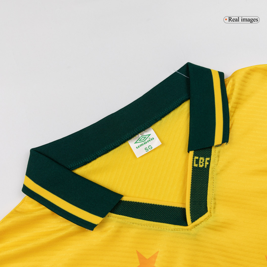 Retro 1994 Brazil Home Soccer Jersey - Image 5