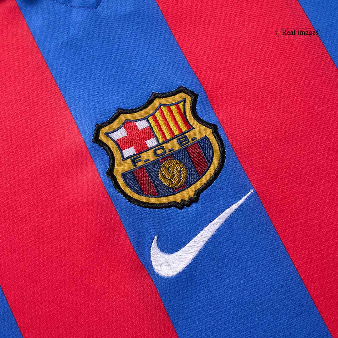 Retro XAVI #6 2001/02 Barcelona Home Soccer Jersey - Image 7
