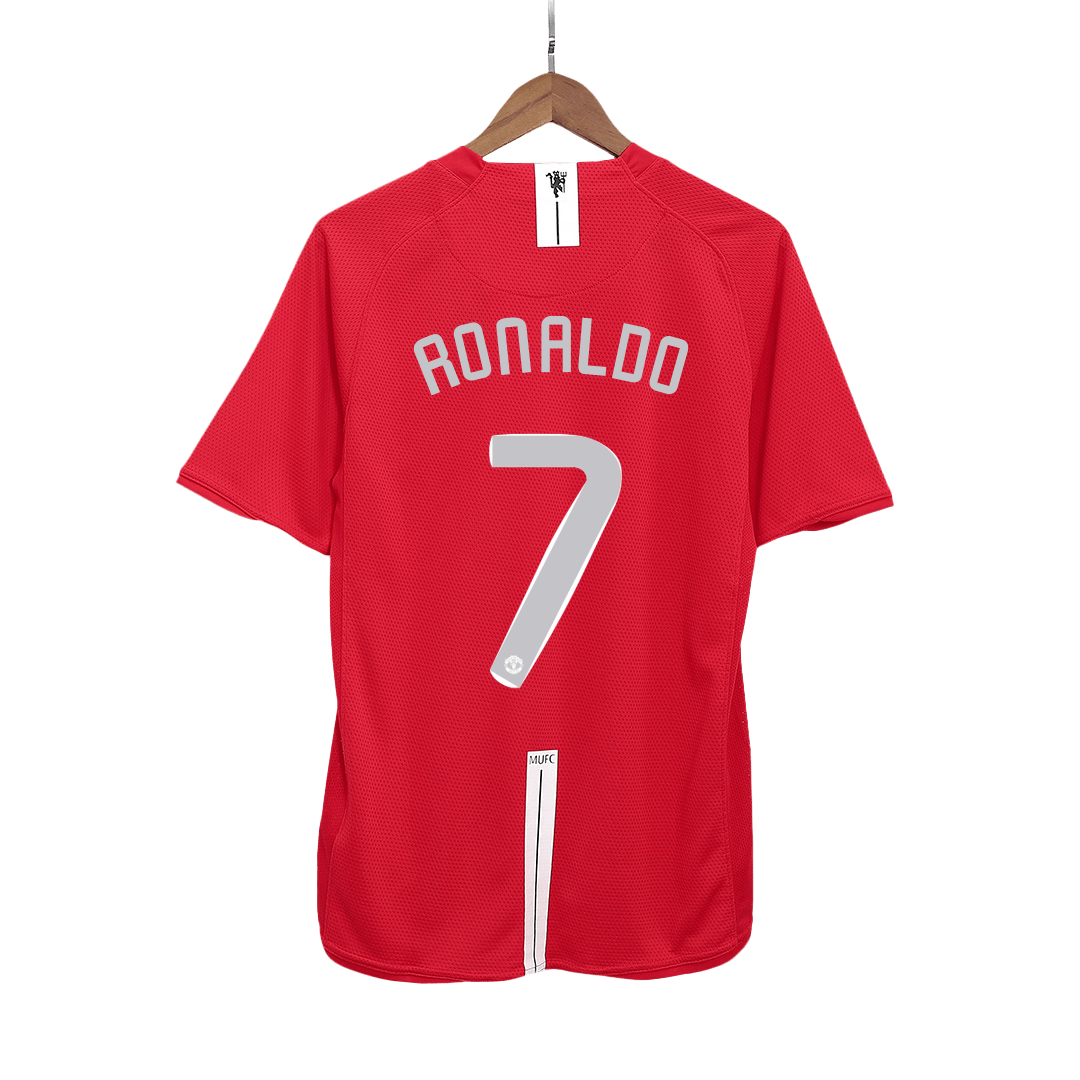 Retro RONALDO #7 2007/08 Manchester United Home Soccer Jersey