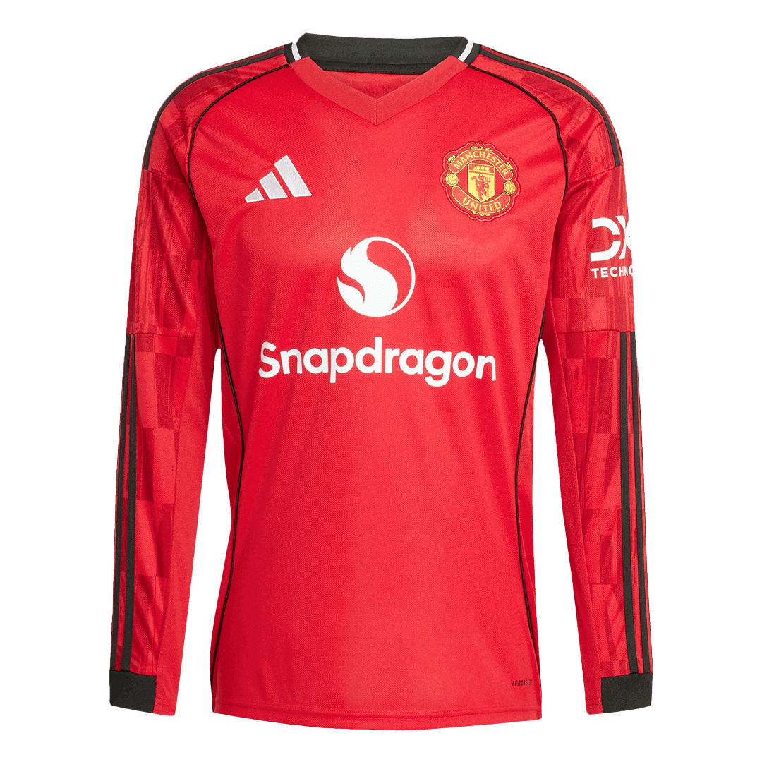 Manchester United Home Long Sleeve Soccer Jersey 2025/26 - Image 4