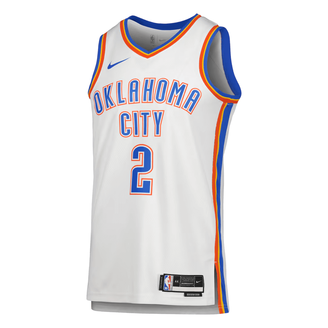Oklahoma City Thunder Gilgeous-Alexander #2 Swingman NBA Jersey - City Edition- Association Edition - Image 2