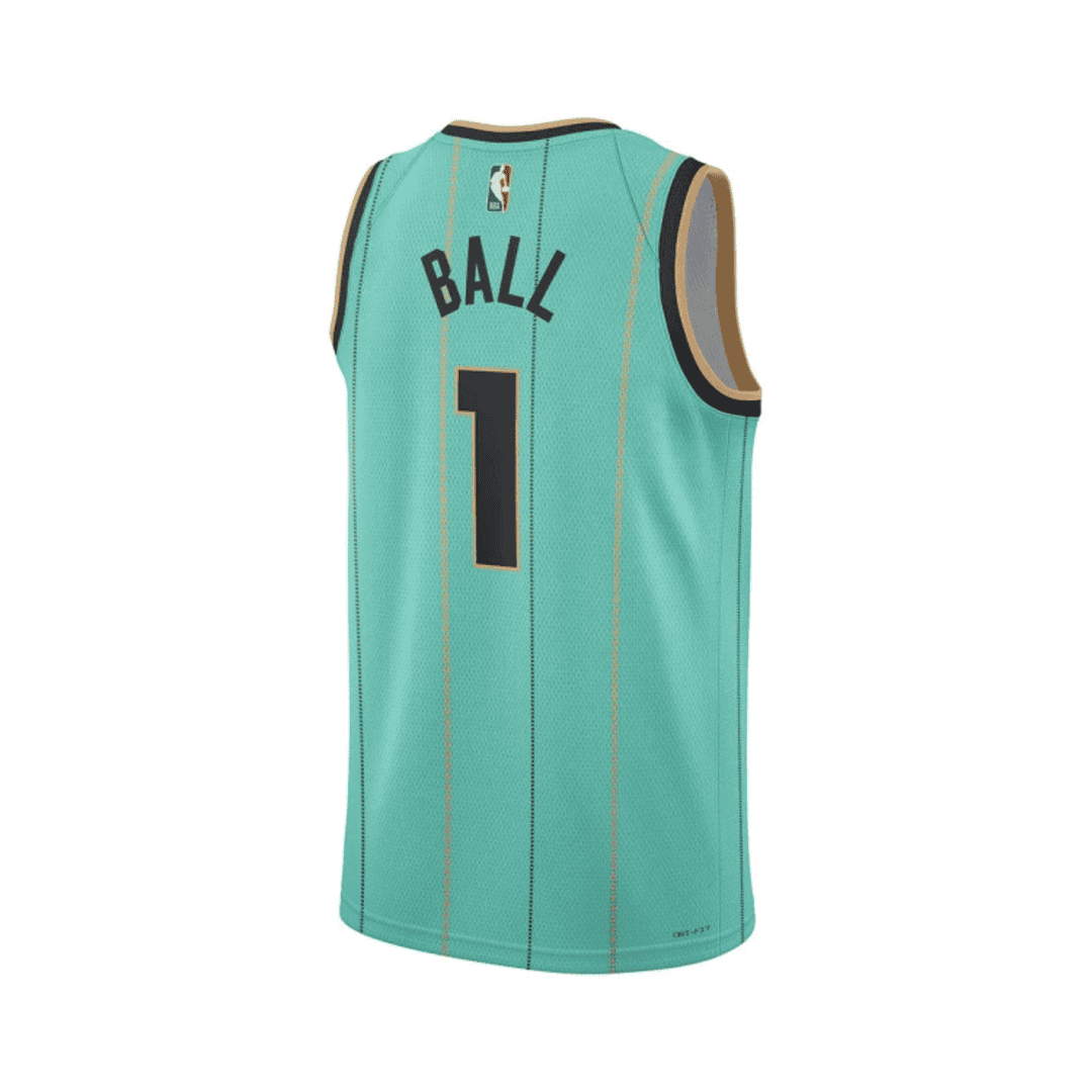 Charlotte Hornets BALL #1 Swingman NBA Jersey - City Edition - Image 3