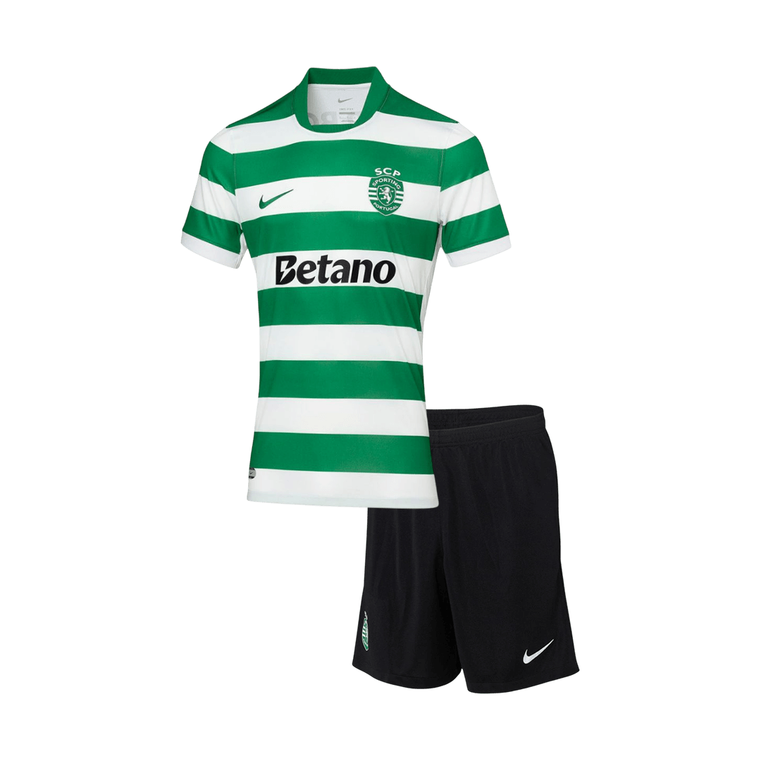 Kid's Sporting CP Home Soccer Jersey Kit(Jersey+Shorts) 2025/26