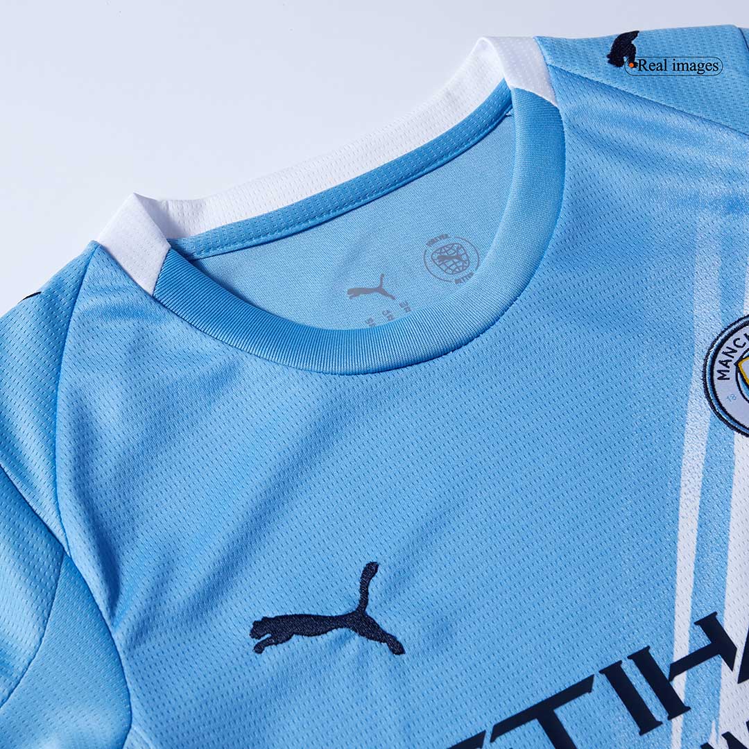 Kid's Manchester City Home Soccer Jersey Kit(Jersey+Shorts+Socks) 2025/26 - Image 7