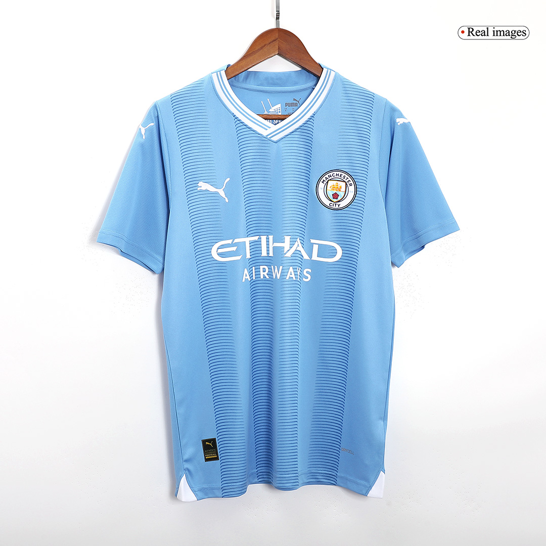 DE BRUYNE #17 Manchester City Home Soccer Jersey 2023/24 - Image 3