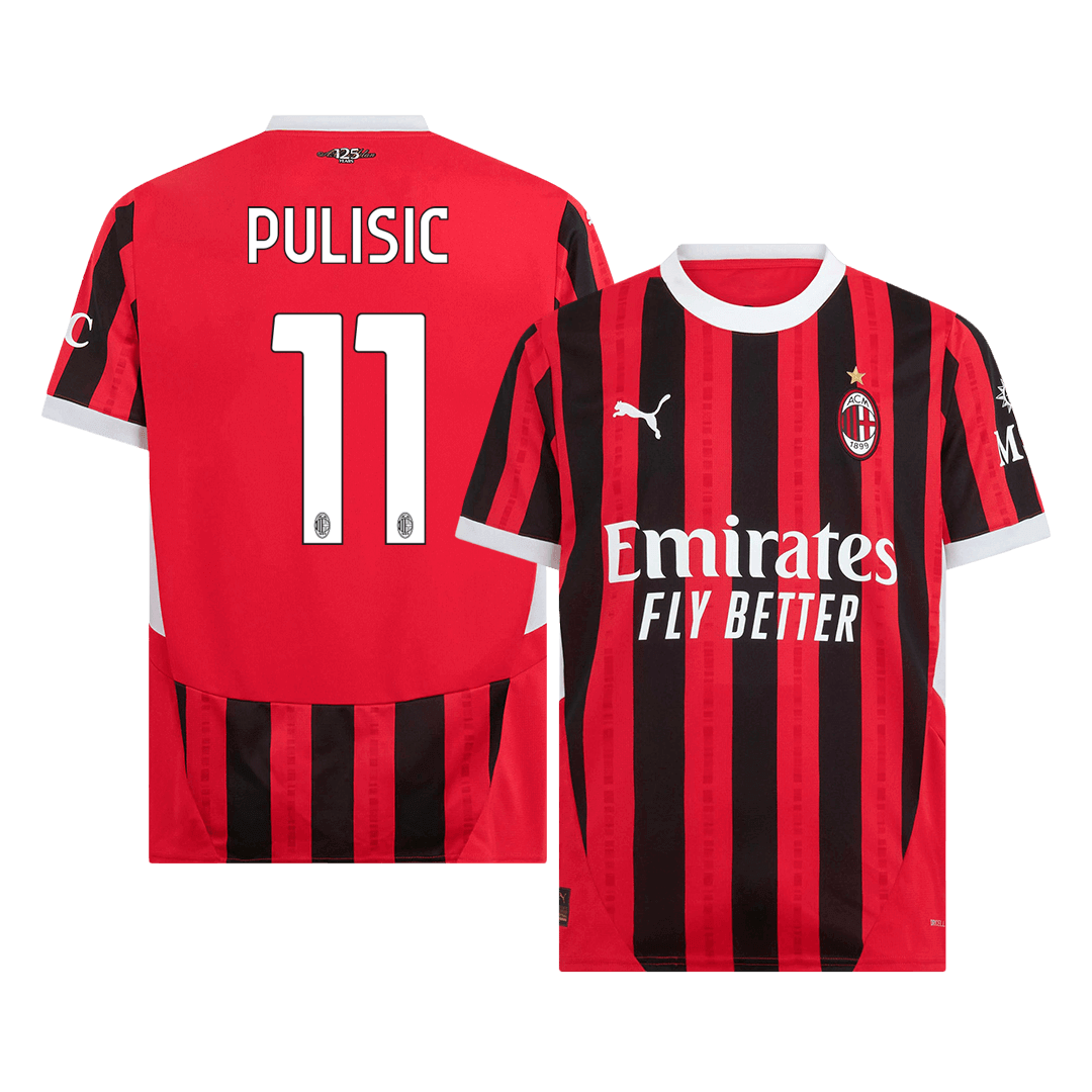 PULISIC #11 AC Milan Home Soccer Jersey 2024/25