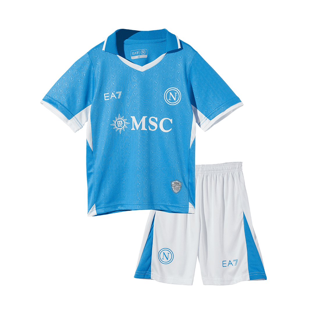 Kid's Napoli Home Soccer Jersey Kit(Jersey+Shorts) 2024/25 - Image 3