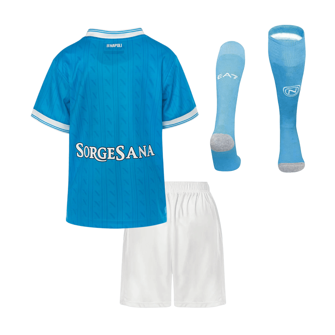 Kid's Napoli Home Soccer Jersey Kit(Jersey+Shorts+Socks) 2025/26 - Image 2