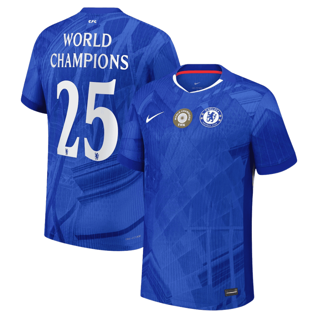 WORLD CHAMPIONS #25 Chelsea Home Soccer Jersey 2025/26 Player Version