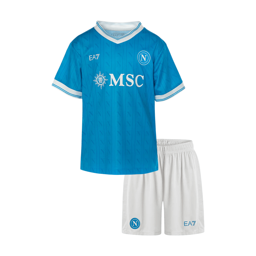 Kid's Napoli Home Soccer Jersey Kit(Jersey+Shorts) 2025/26