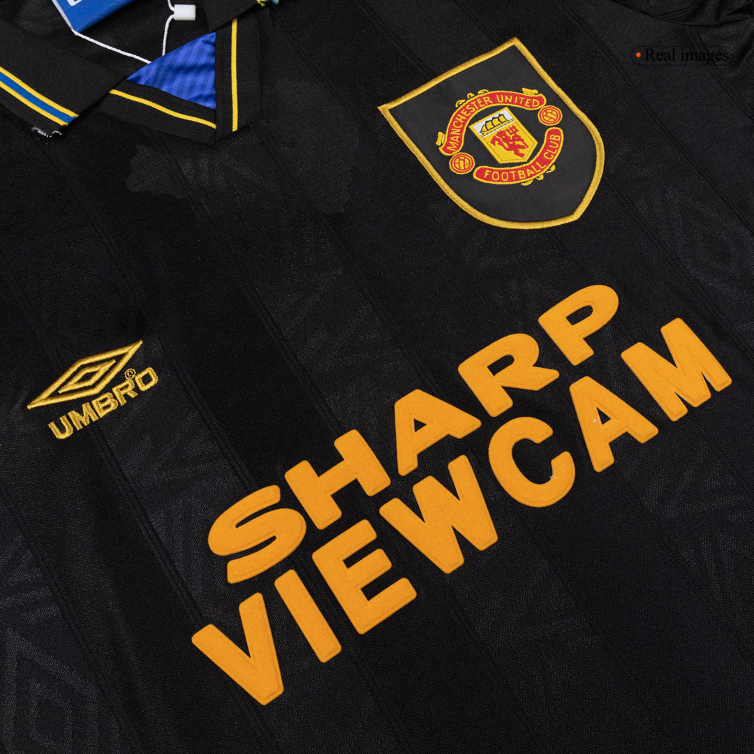 Retro 1993/94 Manchester United Away Long Sleeve Soccer Jersey - Image 8