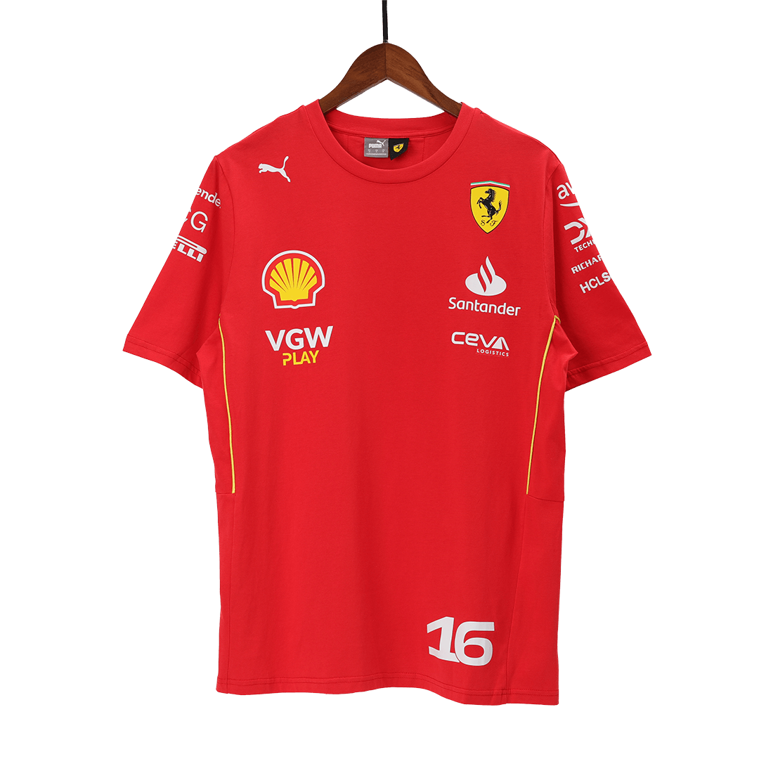 Charles Leclerc #16 Ferrari F1 Shirt 2024 | Soccerdealshop - Image 4