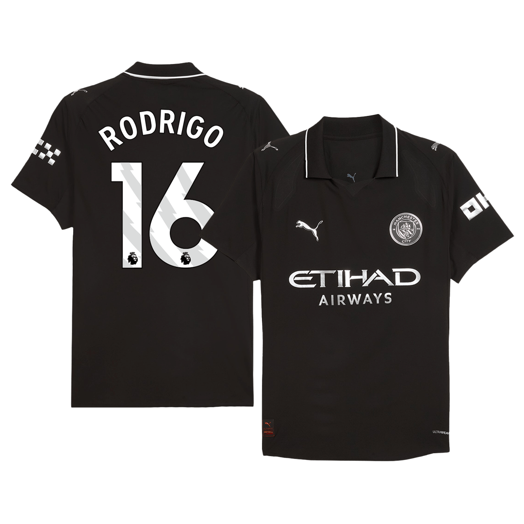 RODRIGO #16 Manchester City Away Soccer Jersey 2025/26 Player Version