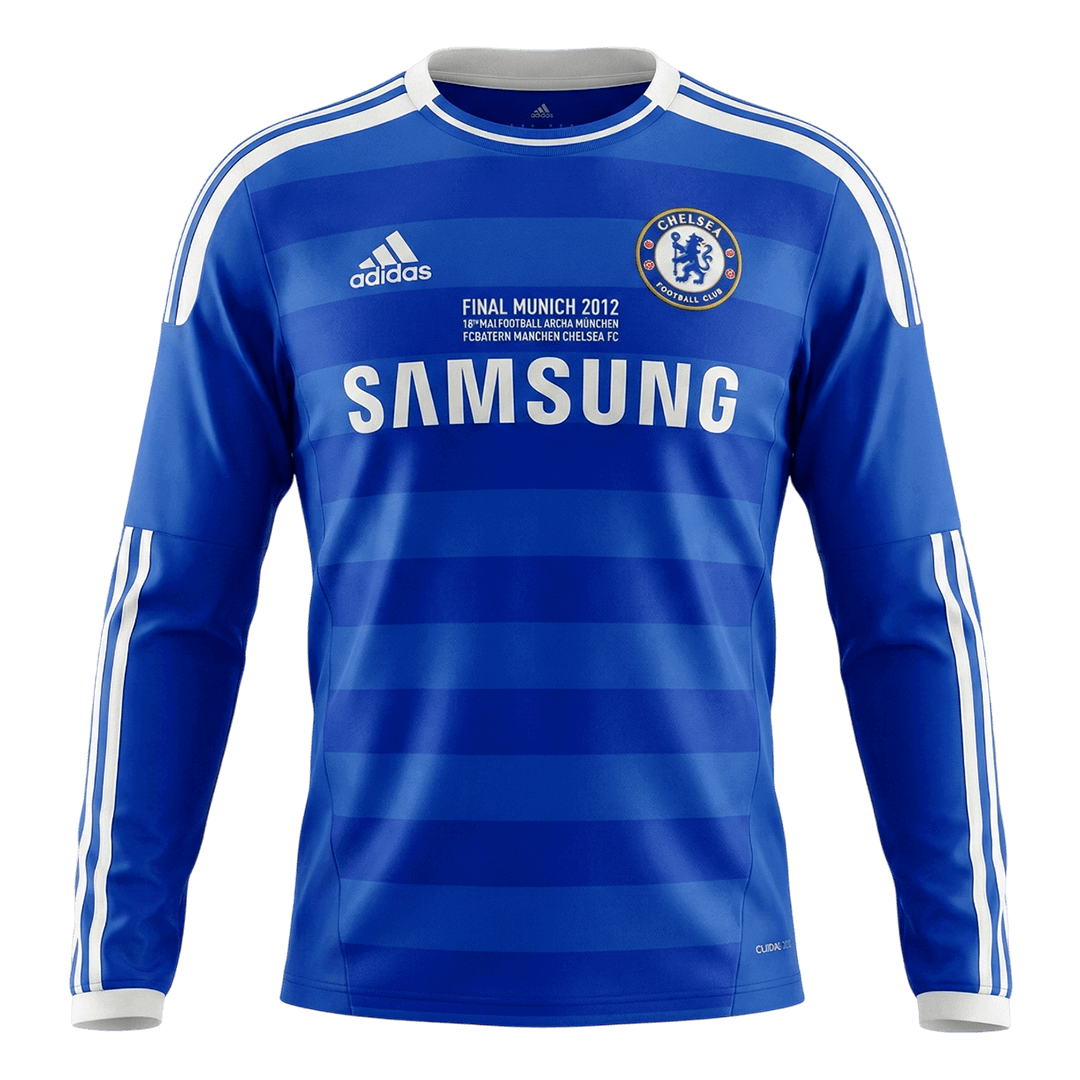 Retro 2011/12 Chelsea Home Long Sleeve Soccer Jersey - Image 2