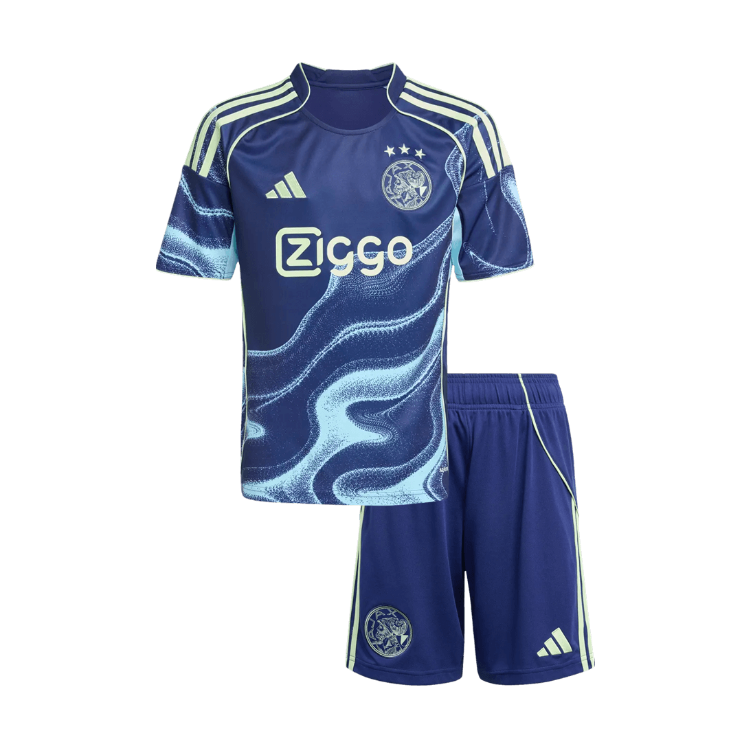 Kid's Ajax Away Soccer Jersey Kit(Jersey+Shorts) 2025/26