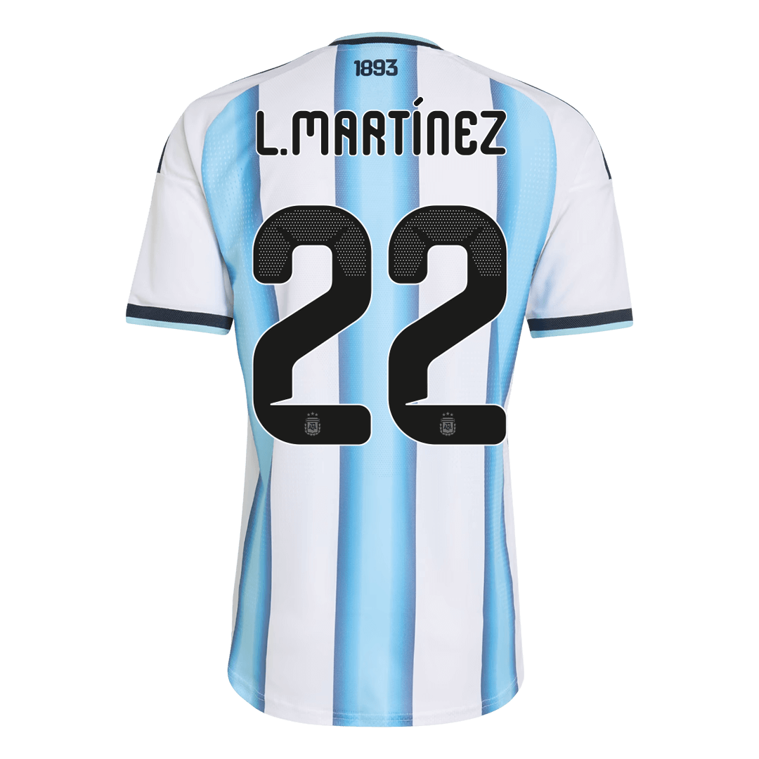 L.MARTÍNEZ #22 Argentina Home Soccer Jersey 2026 Player Version - Image 3