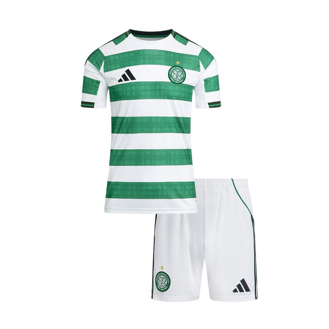 Kid's Celtic Home Soccer Jersey Kit(Jersey+Shorts) 2025/26